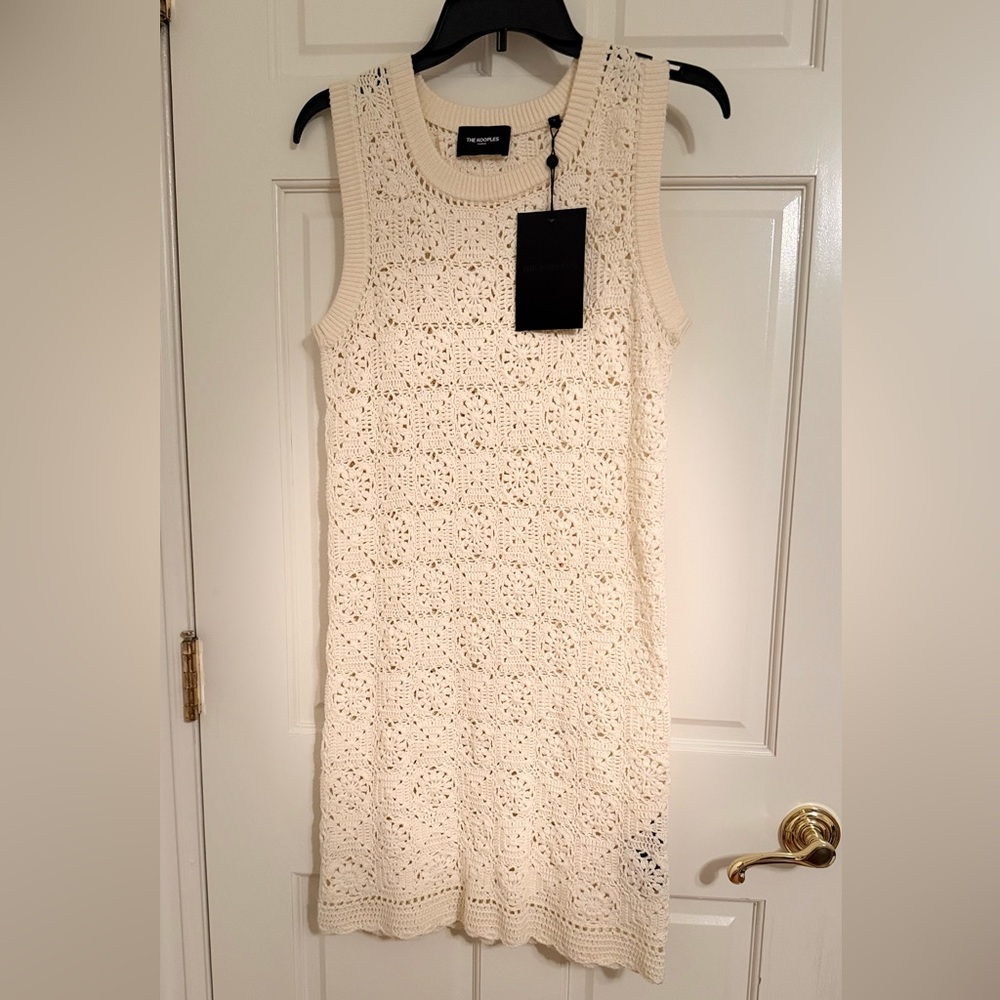 The Kooples Ivory Crochet Sweater